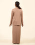Rib Spandex Cardigan & Skirt Set 55391/55401